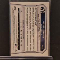Topps Bowman Chrome 2025 Carlos Lagrange BMA-CL New York Yankees Auto