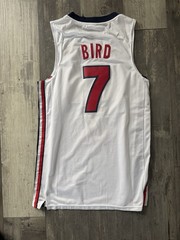 Nike USA Basketball Jersey Bird #7 Large White Red Navy Team Sport Authentic