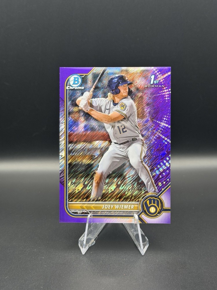 2022 Bowman Chrome JOEY WIEMER 1st Purple Shimmer RC #BCP-207 #/250