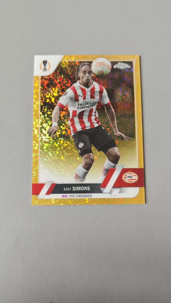 2022-23 Topps Chrome Xavi Simons Gold Diamond 50/50 = 1/1 Chelsea Netherlands