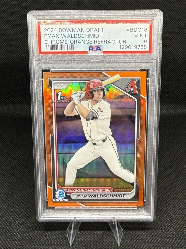 🔥 2024 Bowman Draft Ryan Waldschmidt 1st Bowman Orange Refractor /25