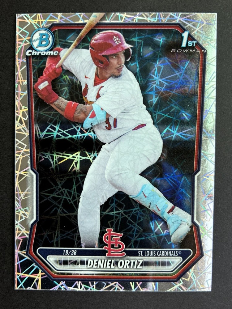 Daniel Ortiz 2026 Bowman Chrome #BCP-22 1st Laser Refractor St Louis Cardinals