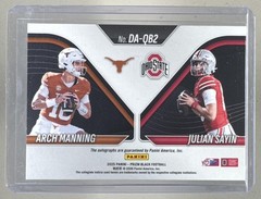 Arch Manning Julian Sayin 2025 Panini Prizm Black #18 Dual Auto