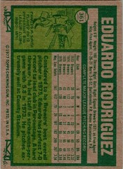1977 Topps #361 Eduardo Rodriguez Milwaukee Brewers Free Shipping!