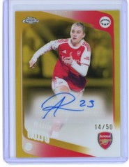 2025-26 TOPPS CHROME UEFA WOMEN&rsquo;S UWCL GOLD REFRACTOR AUTO ALESSIA RUSSO 14/50