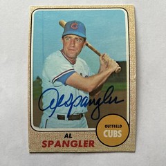 AL SPANGLER 1968 TOPPS AUTOGRAPHED SIGNED AUTO BASEBALL CARD 451