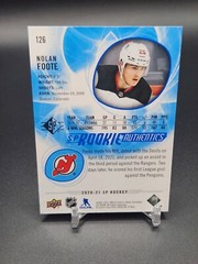 2020-21 UD Upper Deck SP Nolan Foote Blue SP Rookie Authentics RC #126 Card