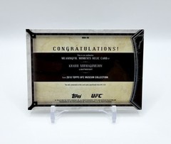 Khabib Nurmagomedov 2018 Topps UFC Museum Meaningful Moments Mat Relic 16/35 SSP