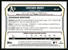 2026 Bowman Shotaro Morii Chrome Prospects Autographs Mojo Green /99 Athletics