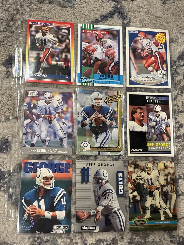Jeff George 17 Card Lot Rookies and More