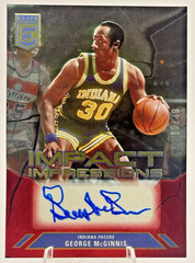 George McGinnis 2023-24 Panini Donruss Elite Impact Impressions Auto Red /49