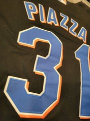 Mike Piazza NY Mets Mitchell Ness Cooperstown Collection Sz 56 Jersey 3XL Black