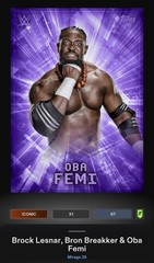 Brock Lesnar , Bron Breakker, Oba Femi Prismatic Iconic Slam WWE Mirage 26