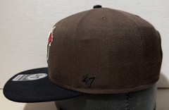 ‘47 Toronto Blue Jays Captian Snapback Hat Cap Brown/Black/Pink Cotton