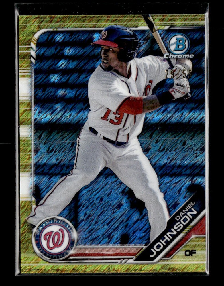 2019 Bowman #BCP-22 Daniel Johnson Chrome Prospects Gold Shimmer Refractor #/50