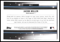 2022 Bowman Draft #BDN-7 Jacob Miller Bowman Draft Night