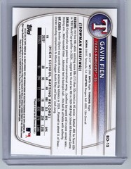 2025 Topps Bowman Draft Gavin Fien #BD-15 Sky Blue Paper /499