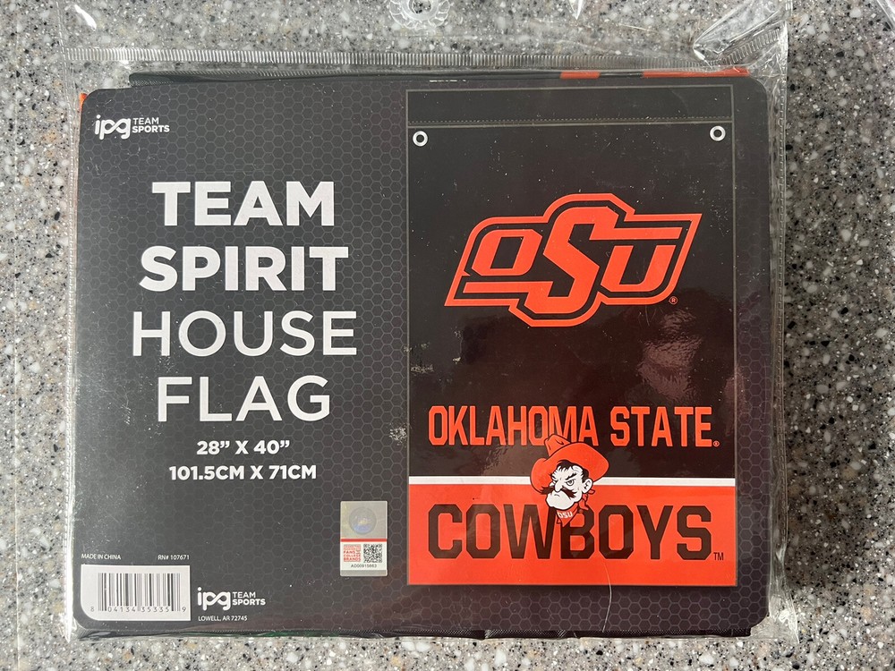 WOW! Oklahoma State OSU House Flag 28&Prime; x 40&Prime; by IPG Team Sports & FAST FREE SHIP