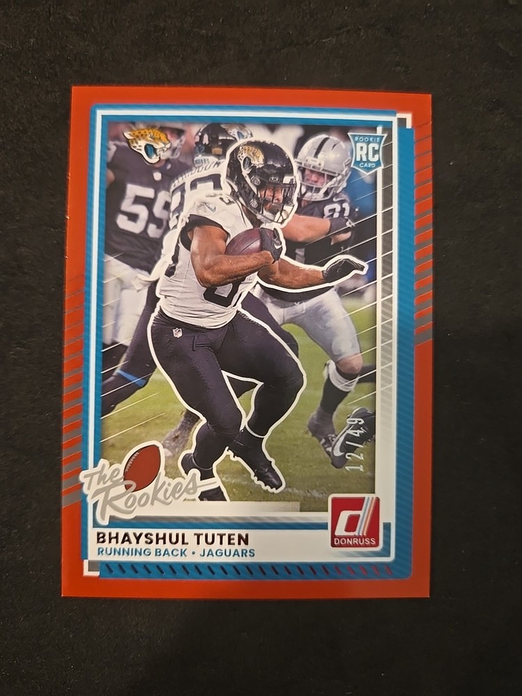 Bhayshul Tuten 2025 Donruss Rookies & Highlights Red /49 Jaguars #DRH-41