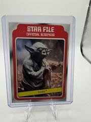 Vintage 1980 Topps Star Wars Empire Strikes Back #9 YODA STAR FILE Card Rookie