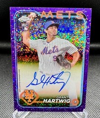 Grant Hartwig Rookie Auto 2024 Topps Chrome RC #RA-GH Purple Speckle