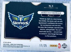 2025 WNBA Select Tie Dye Select Tie Dye ARIKE OGUNBOWALE SSP 17/25 Wings #6