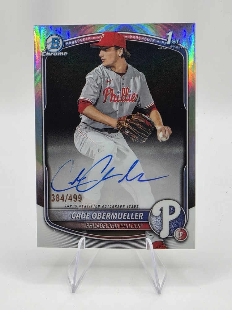 2025 Bowman Draft #CPA-CO Cade Obermueller 1st Chrome Refractor Auto /499