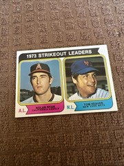 Topps 1974 Topps 1973 Strikeout Leaders #207 Ryan/Seaver MLB Base Set Card