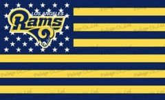 Los Angeles Rams 3×5 Ft American Flag Football New In Packaging