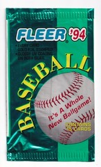 Fleer 1994 Baseball EMPTY Trading Card Pack Foil Wrapper