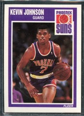 1989-90 Fleer Basketball Rookie Card – #123 – Kevin Johnson – Phoenix Suns