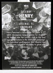 2025-26 Topps Chrome UEFA CC Thierry Henry Hidden Gems SP #HG-5 Arsenal