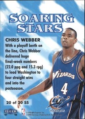 1997-98 Fleer Soaring Stars #20 Chris Webber Wizards