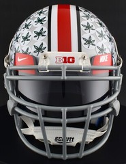 OHIO STATE BUCKEYES NCAA Full Size Replica Football Helmet with VISOR/EYE-SHIELD