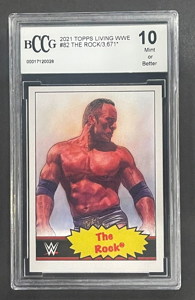 2021 Topps Living WWE The Rock Dwayne Johnson #82 BCCG 10 /3671