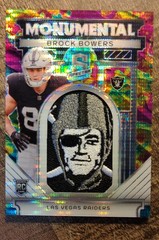 2024 Panini Spectra – Monumental Memorabilia Brock Bowers Prizm /75 (MEM, RC)