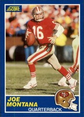 1989 Score Football « Main Set » Cards #1 to #165 Rookies and Veterans