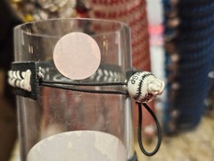 CHICAGO WHITE SOX BLACK MLB BASEBALL BRACELET LEATHER