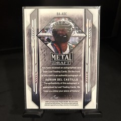 Adrian Del Castillo 2021 Leaf Metal Draft Blue Autograph Auto RC #14/35 #BA-ADC