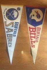 Vintage Buffalo Bills & Buffalo Sabres Pennants