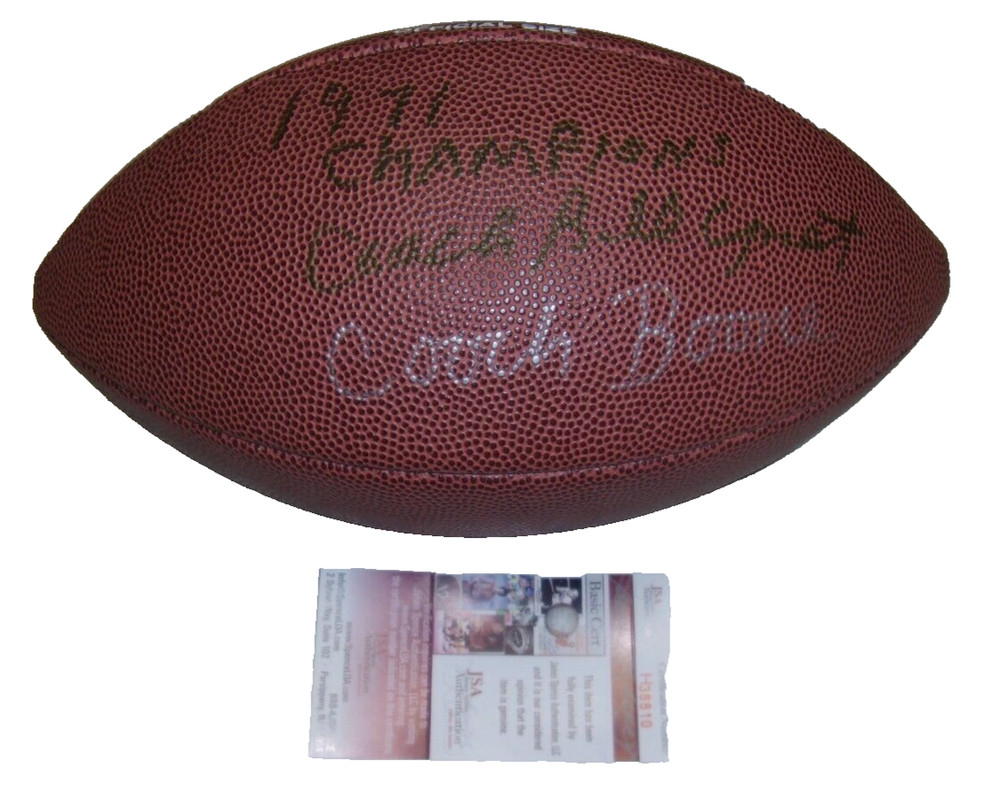 HERMAN BOONE,BILL YOAST REMEMBER THE TITANS,71 CHAMPS JSA/COA SIGNED FOOTBALL
