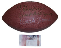 HERMAN BOONE,BILL YOAST REMEMBER THE TITANS,71 CHAMPS JSA/COA SIGNED FOOTBALL