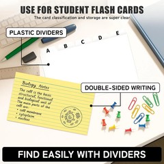 Index Card Holder 3X5, Wooden Origanizer Recipe Box with 100 PCS Flash Ca