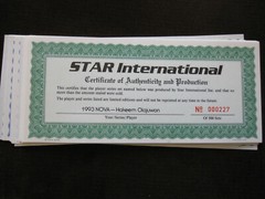 Nova 1992-93 Star International NBS bindered set NEW certificates rare
