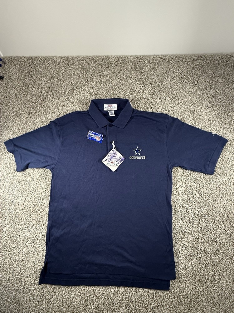 Vintage 90’s Dallas Cowboys Men&rsquo;s Antigua Navy Polo Shirt Football New
