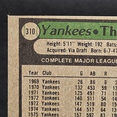 1979 Topps #310 Thurman Munson Card Yankees EX/NM