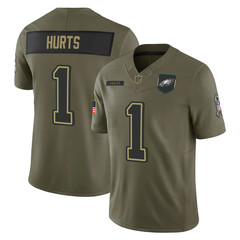 New Men&rsquo;s Eagles Olive 2025 Salute to Service Limited All Stitched Jersey NWT=