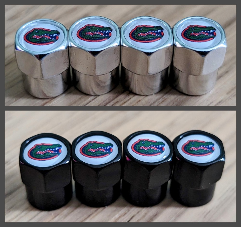 4pcs Metal Alloy Tire Air Valve Stem Caps FLORIDA GATORS
