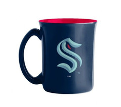 Seattle Kraken NHL 846 Café Coffee Tea Cup Mug 15 oz. Blue Red Interior