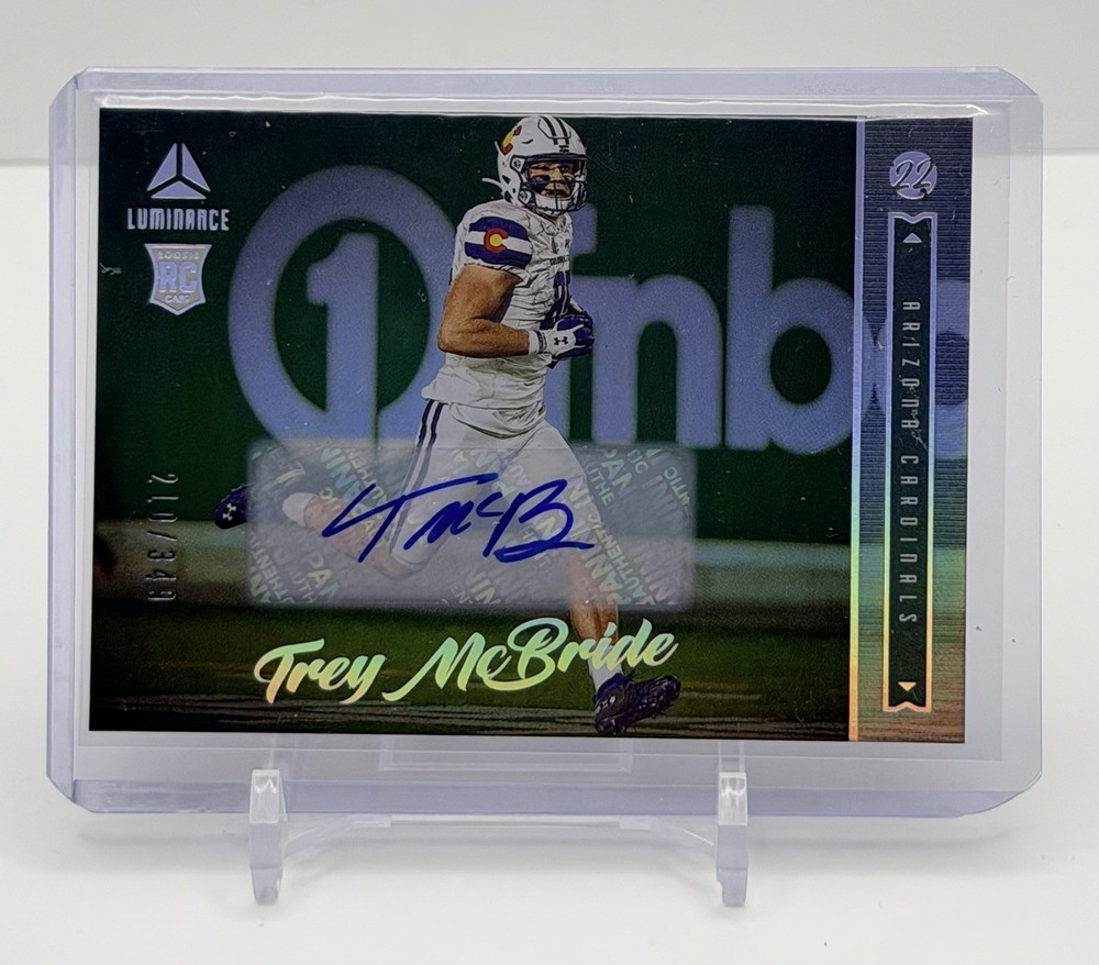 2022 Panini Luminance Trey McBride Rookie Auto /349 Cardinals RC SP #198